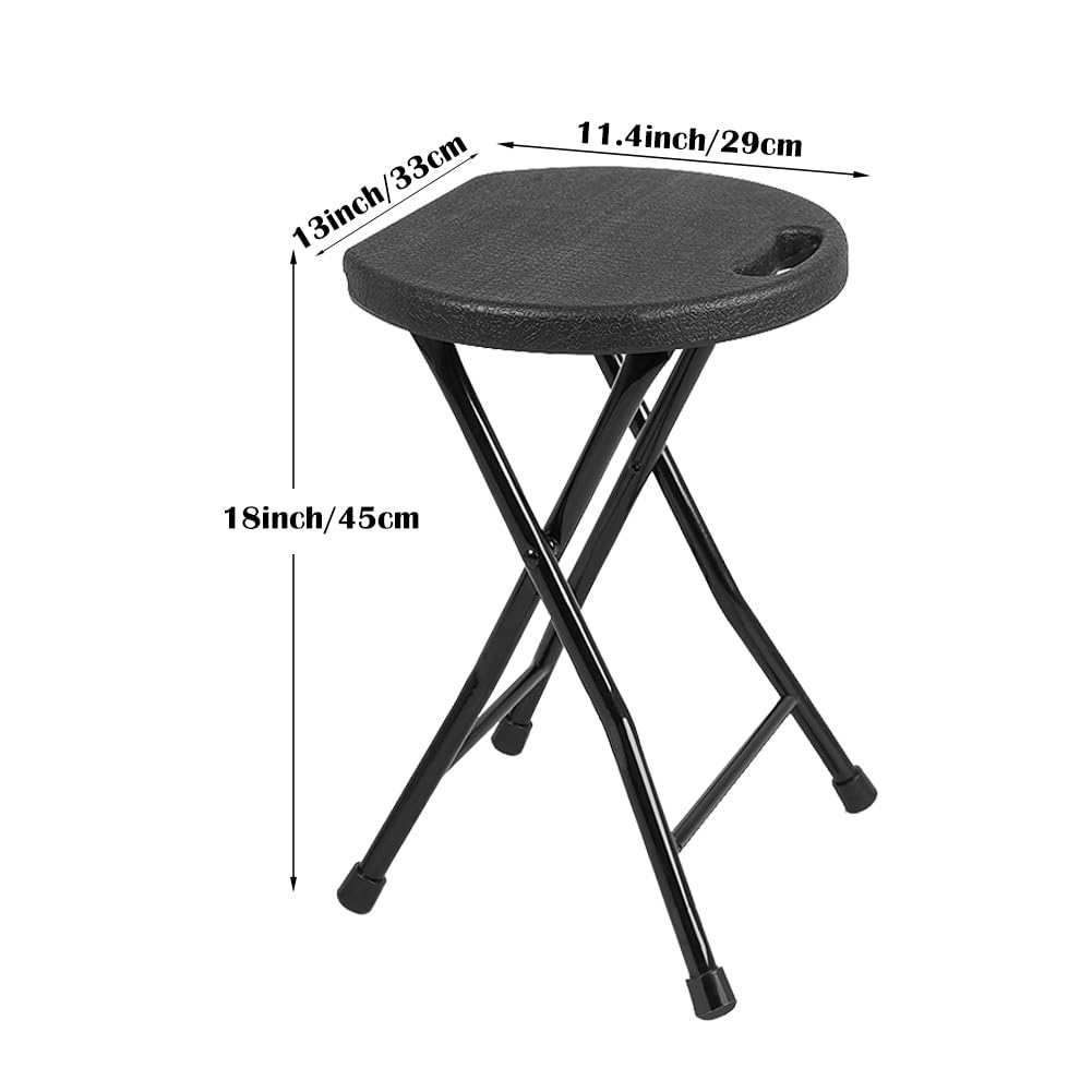 18 Inch Black Folding Plastic Metal Bar Stool O887