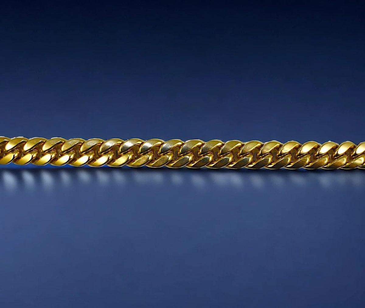 14K Yellow Gold Solid Miami Cuban Chain P326