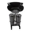 Portable Plastic Shampoo Basin with 2 Water Buckets and Wheels H8304