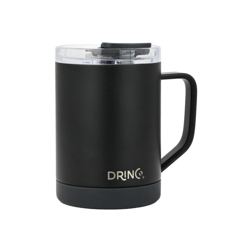 16 oz Black Vacuum Insulated Stainless Steel Travel Mug with Lid B843