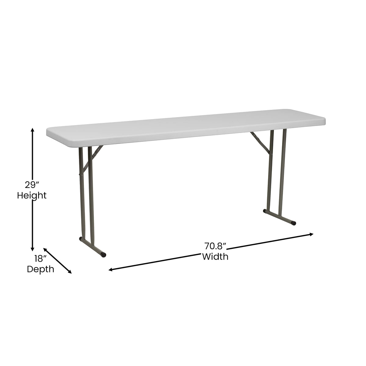 15 Pack 6-Foot Granite White Plastic Folding Table J301005