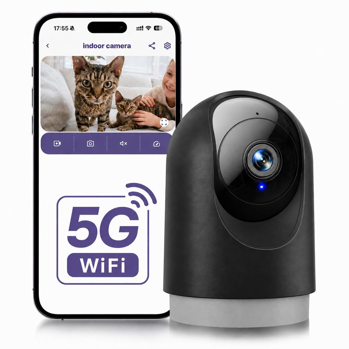 2K Indoor Camera with Motion Tracking T9943
