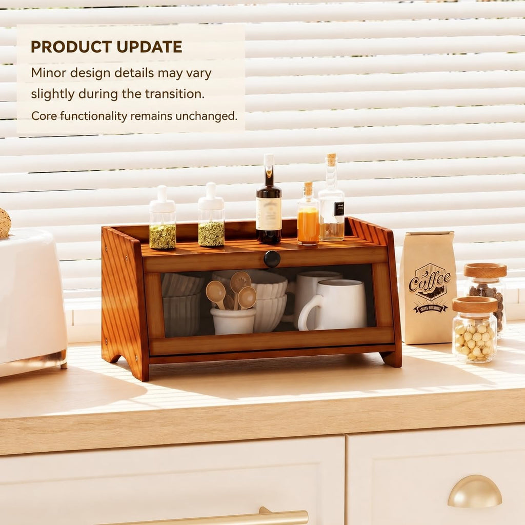 Brown Bamboo Bread Box R5789