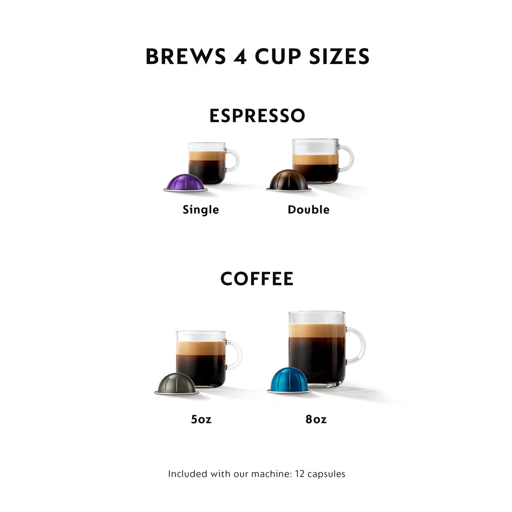 Matte Black Coffee Machine with Milk Frother P740428