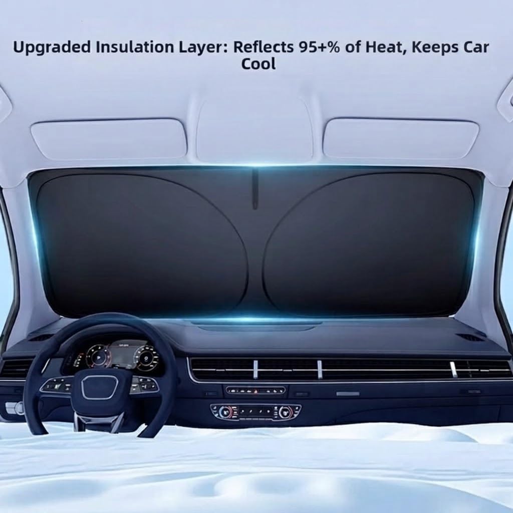 Front Window Sun Shade Foldable Reflective M373