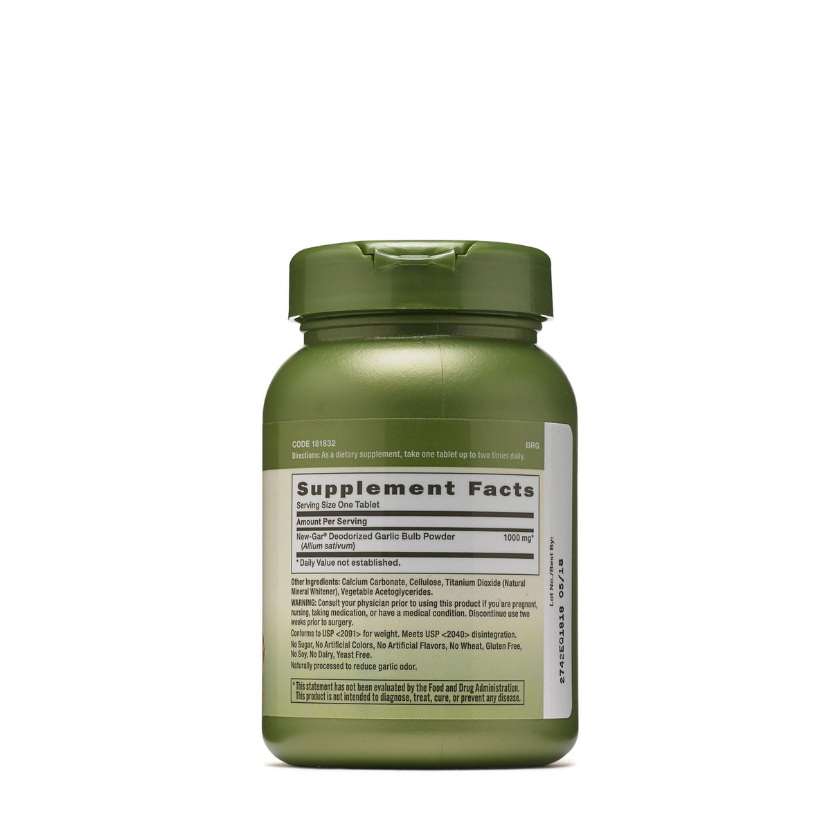 Odorless Garlic 1000mg 100 Tablets K380534