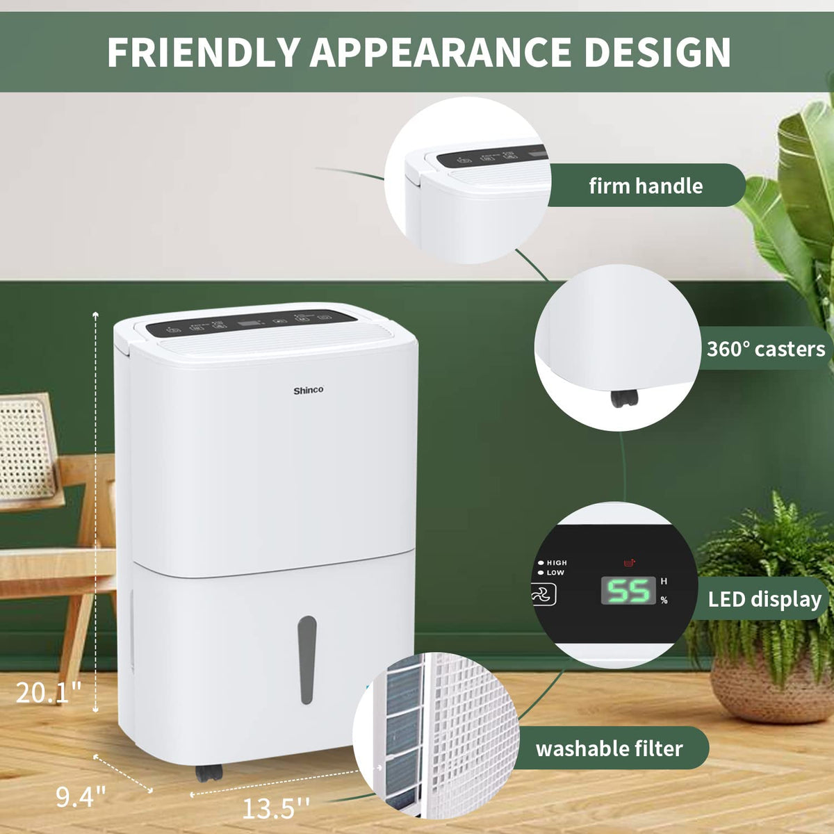 6,000 Sq.Ft Energy Star Dehumidifier with WIFI W987464