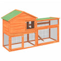 73 Inch 2 Tier Wooden Small Animal Cage G6357