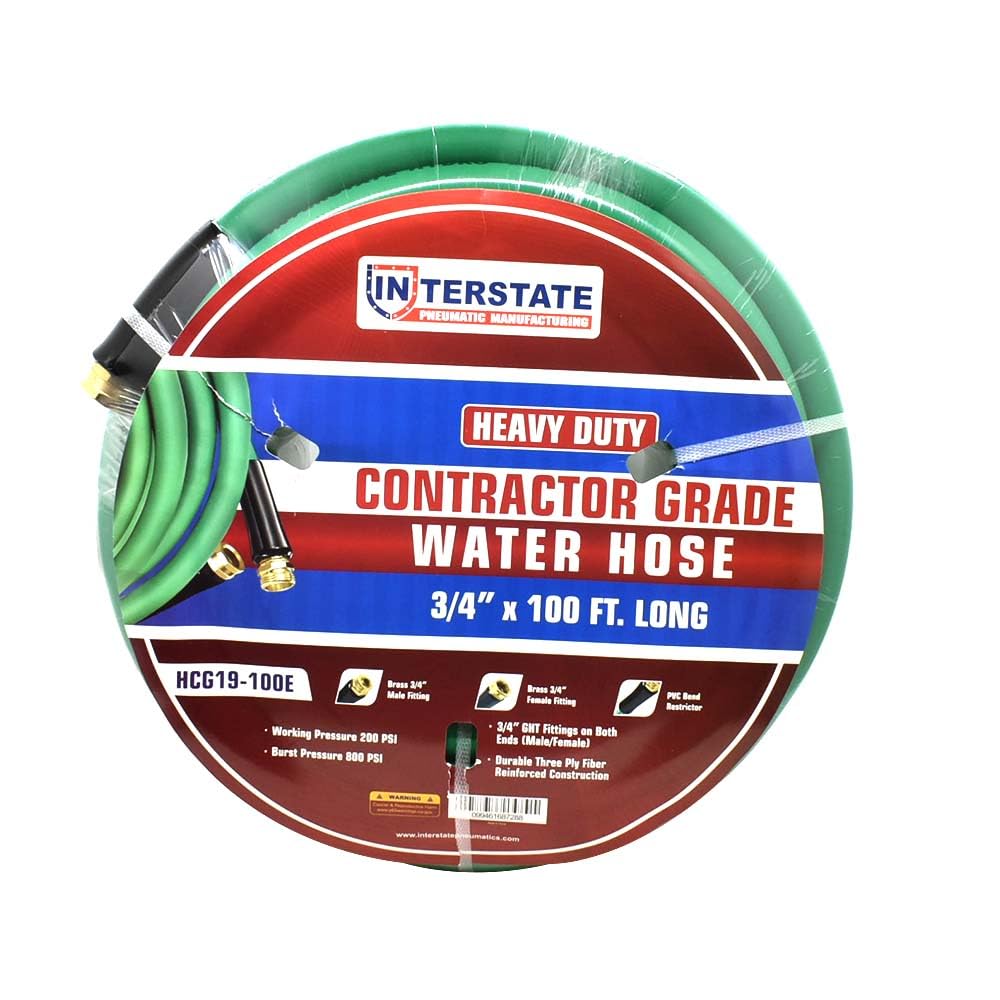 Green PVC Water Hose 3/4 Inch x 100 Feet Z34170