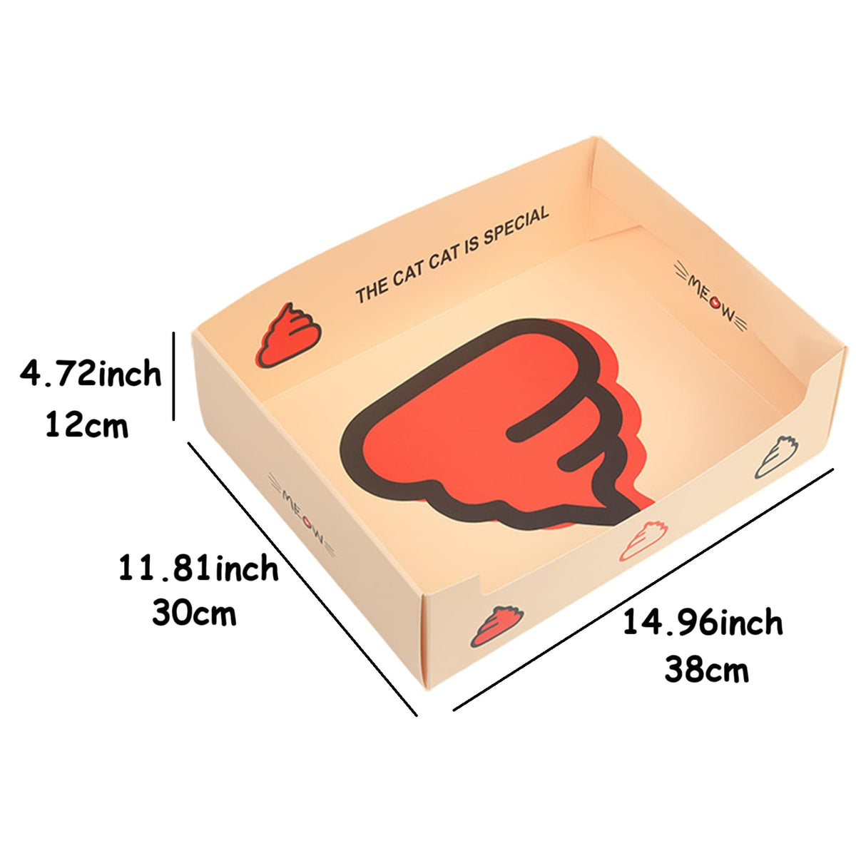 Disposable Foldable Cardboard Cat Litter Box Z887