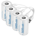 Rechargeable Lithium D Batteries 4 Pack P457