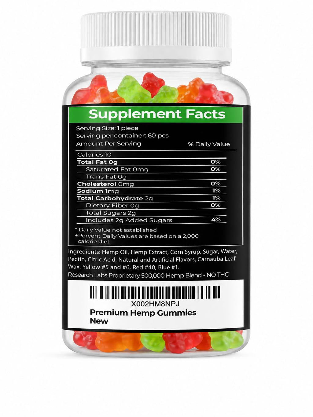 Premium Hemp Gummies 120 Count V6247