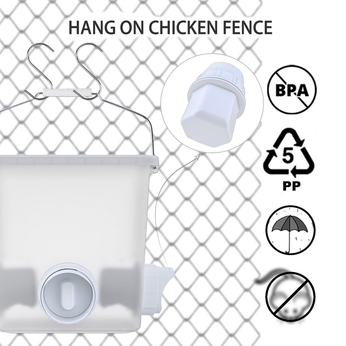 Automatic Chicken Feeder & Waterer Set K764342