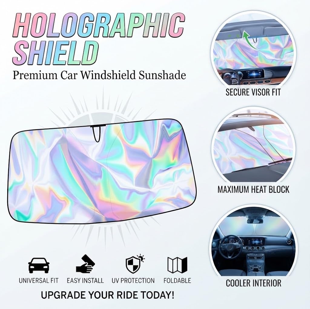 Front Window Sun Shade Foldable Reflective M373