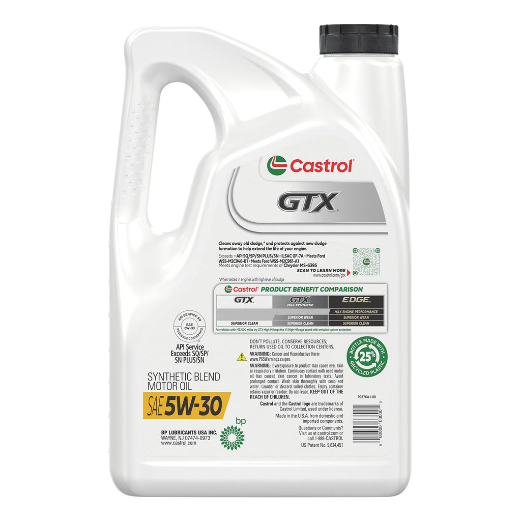 5W-30 Synthetic Blend Motor Oil, 5 Quarts T3450