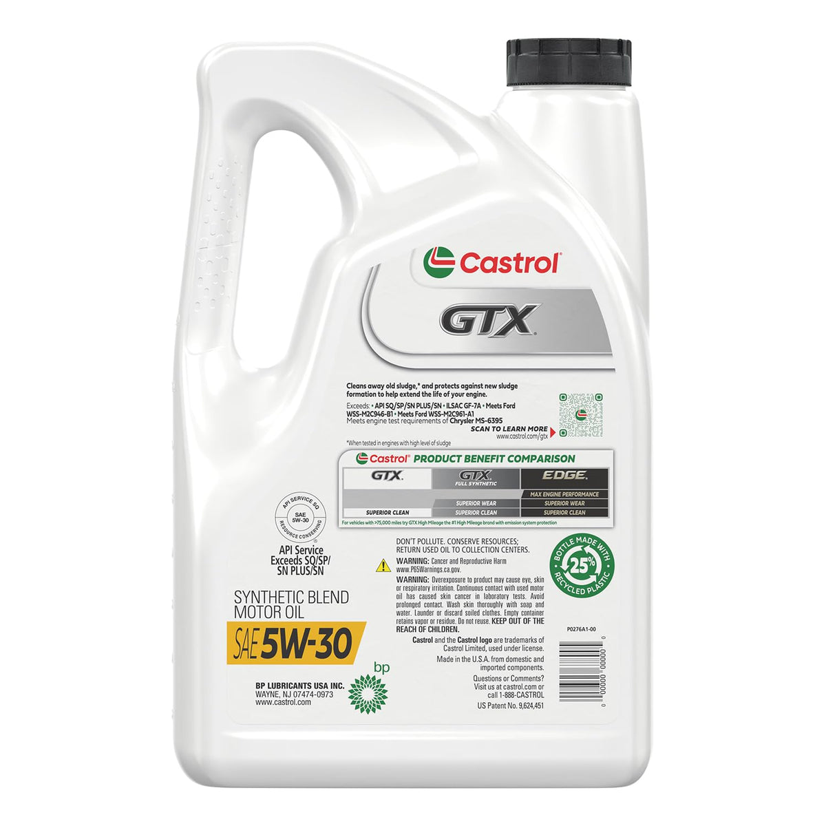 5W-30 Synthetic Blend Motor Oil, 5 Quarts T3450