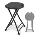 18 Inch Black Folding Plastic Metal Bar Stool O887
