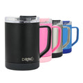 16 oz Black Vacuum Insulated Stainless Steel Travel Mug with Lid B843