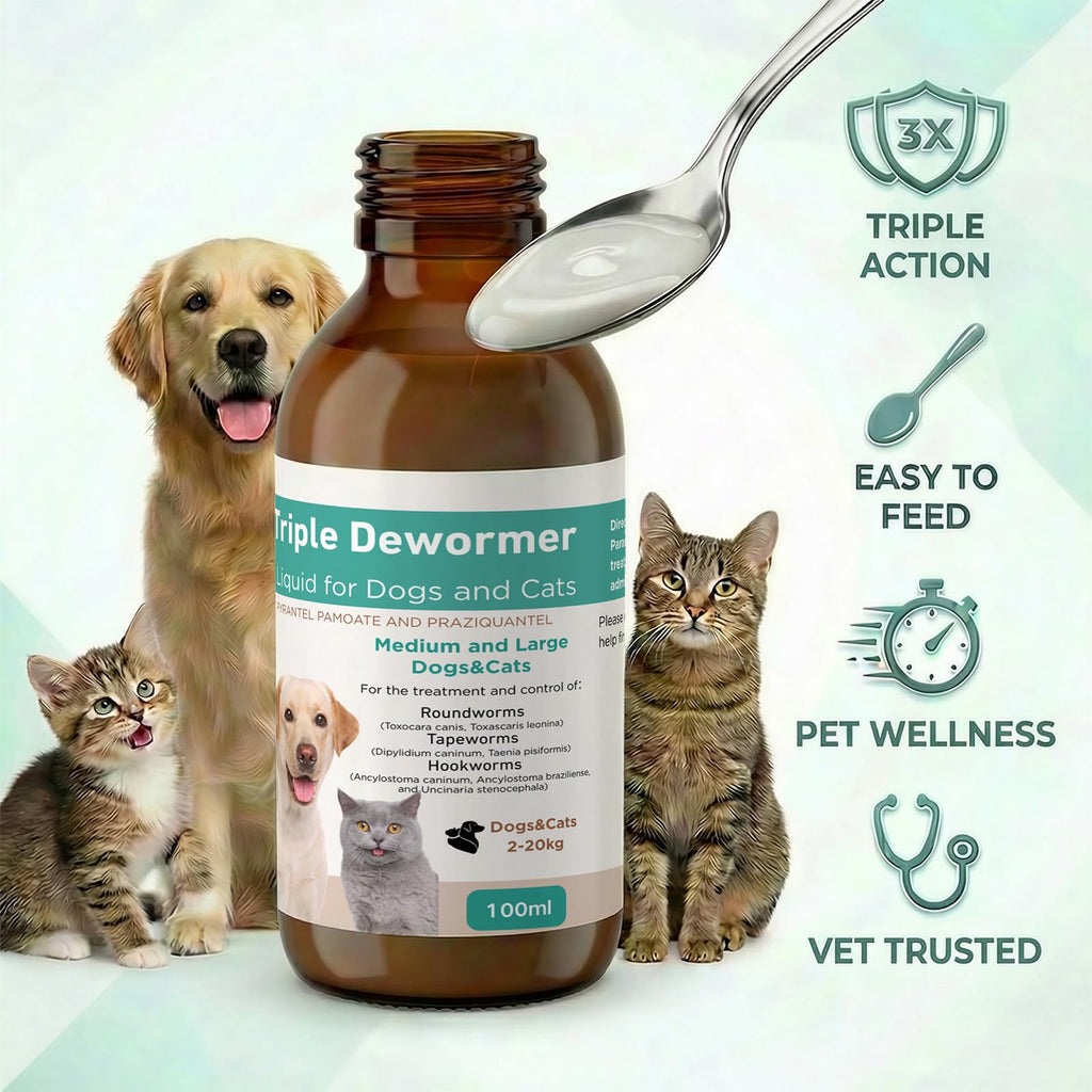 Broad Spectrum Pyrantel Pamoate and Praziquantel Dewormer Liquid 3.38 fl oz U256