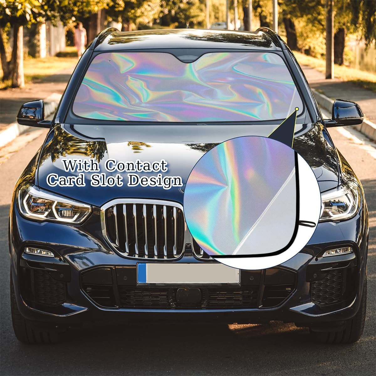 Front Window Sun Shade Foldable Reflective M373