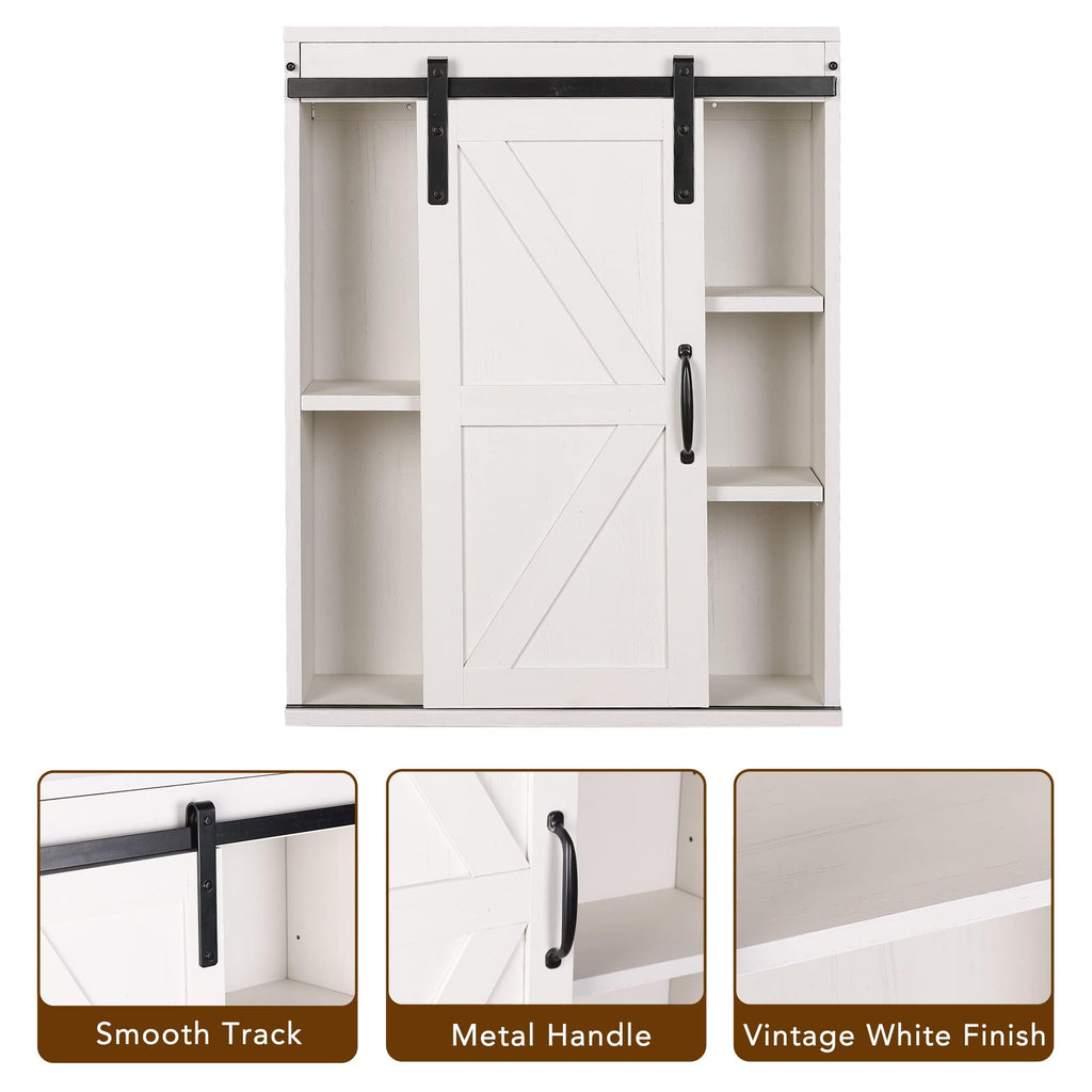 Wall Cabinet with Sliding Barn Door H10324