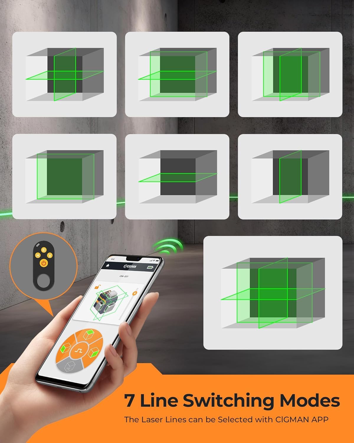 Green 3x360° Self Leveling Laser Level H573
