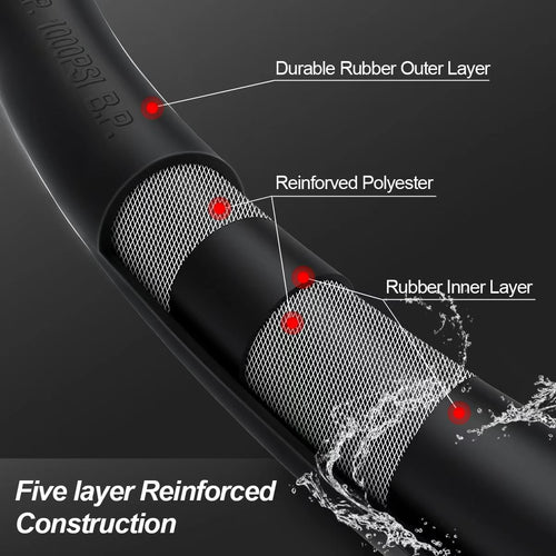 100FT x 3/4" Heavy Duty Rubber Garden Hose G1655