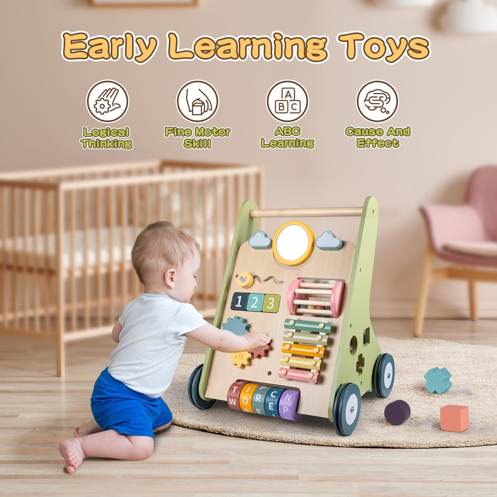 Wooden Baby Walker with Wheels P7779