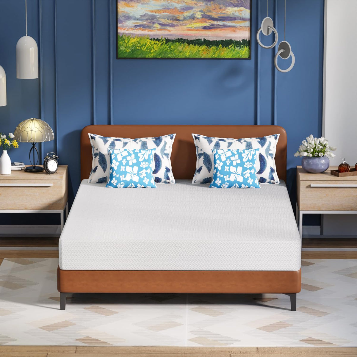 6 Inch Green Tea Cooling Gel Memory Foam Twin Mattress I611