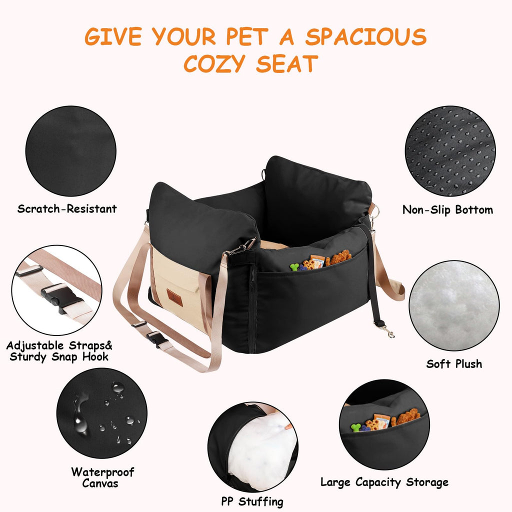 Dog Car Seat for Small Dogs Under 25 lbs V13400