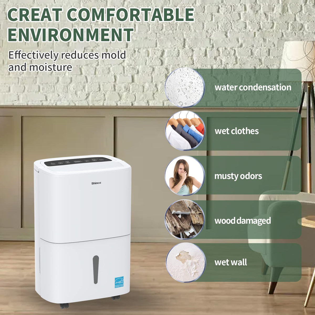 6,000 Sq.Ft Energy Star Dehumidifier with WIFI W987464
