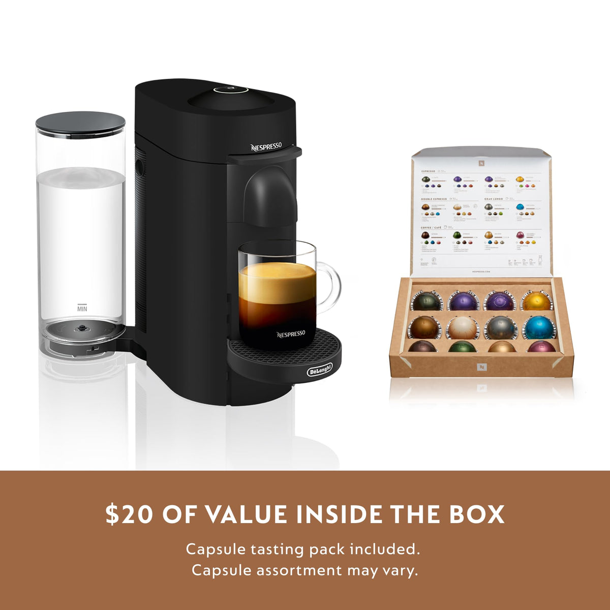 Matte Black Coffee Machine with Milk Frother P740428