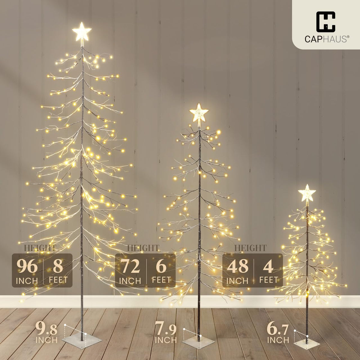 8 Ft Pre-Lit Twinkling Christmas Tree with Lights A9467