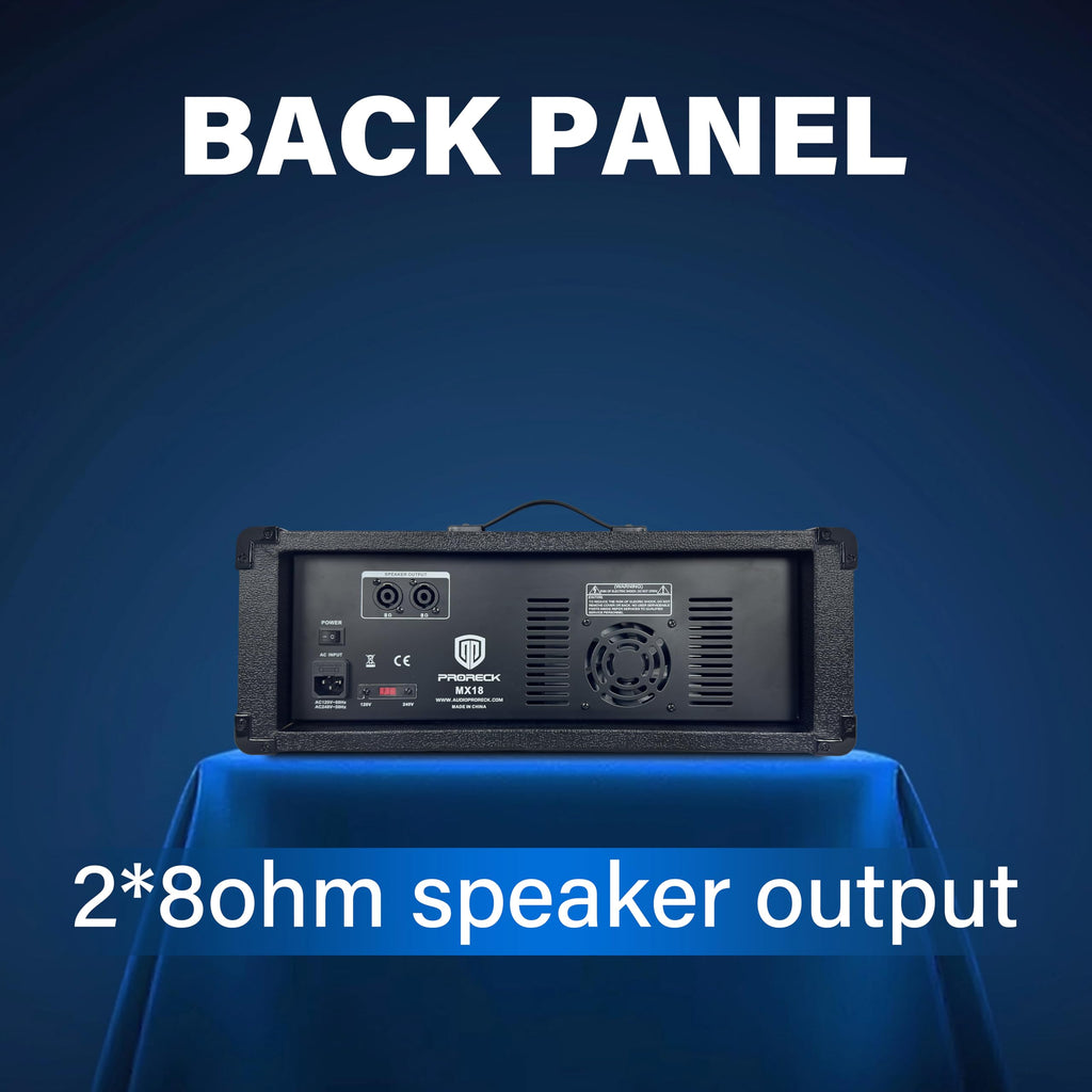 2400W Bluetooth PA Speaker System with Powered Mixer and Passive Speakers N335