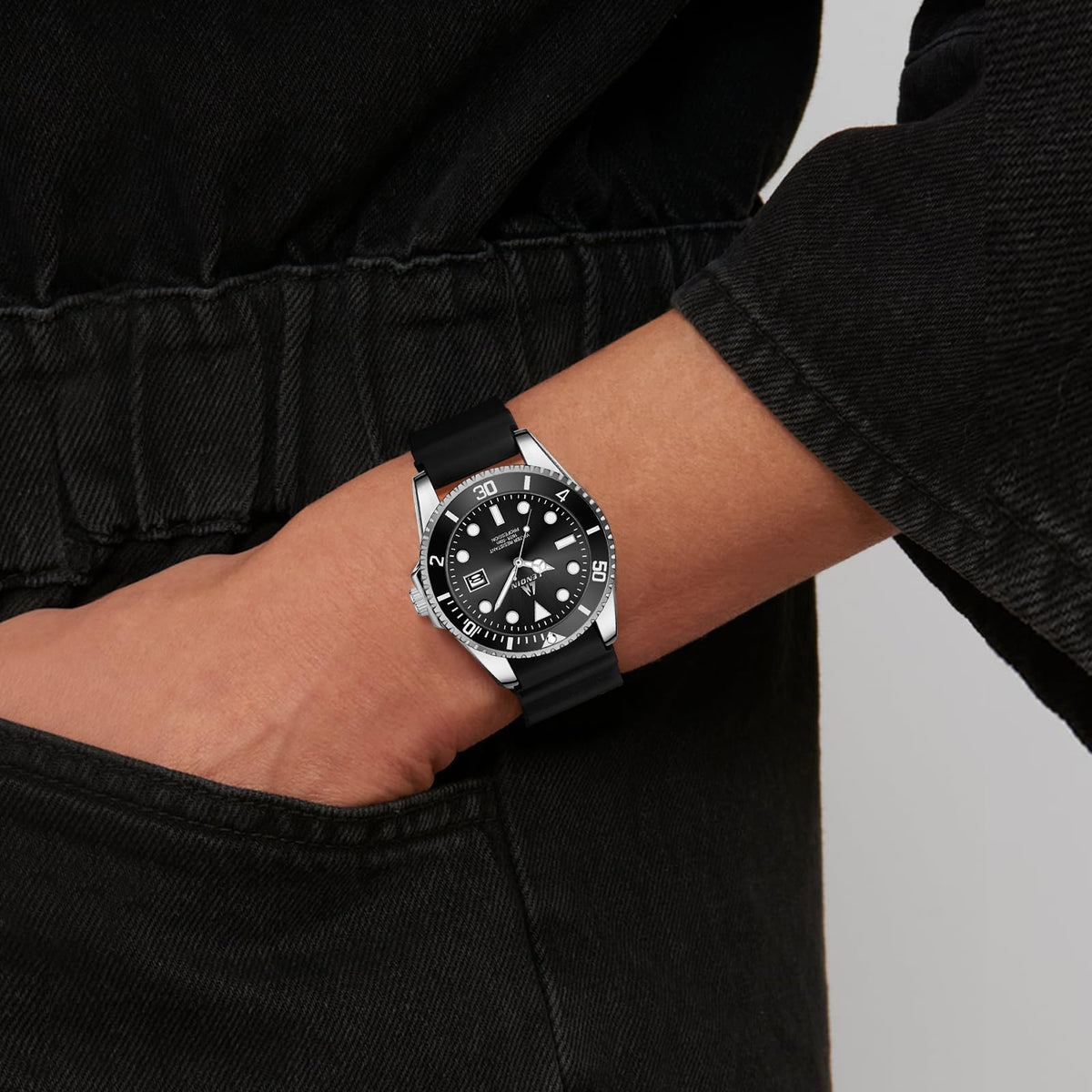Waterproof Stainless Steel Mens Watch E906399