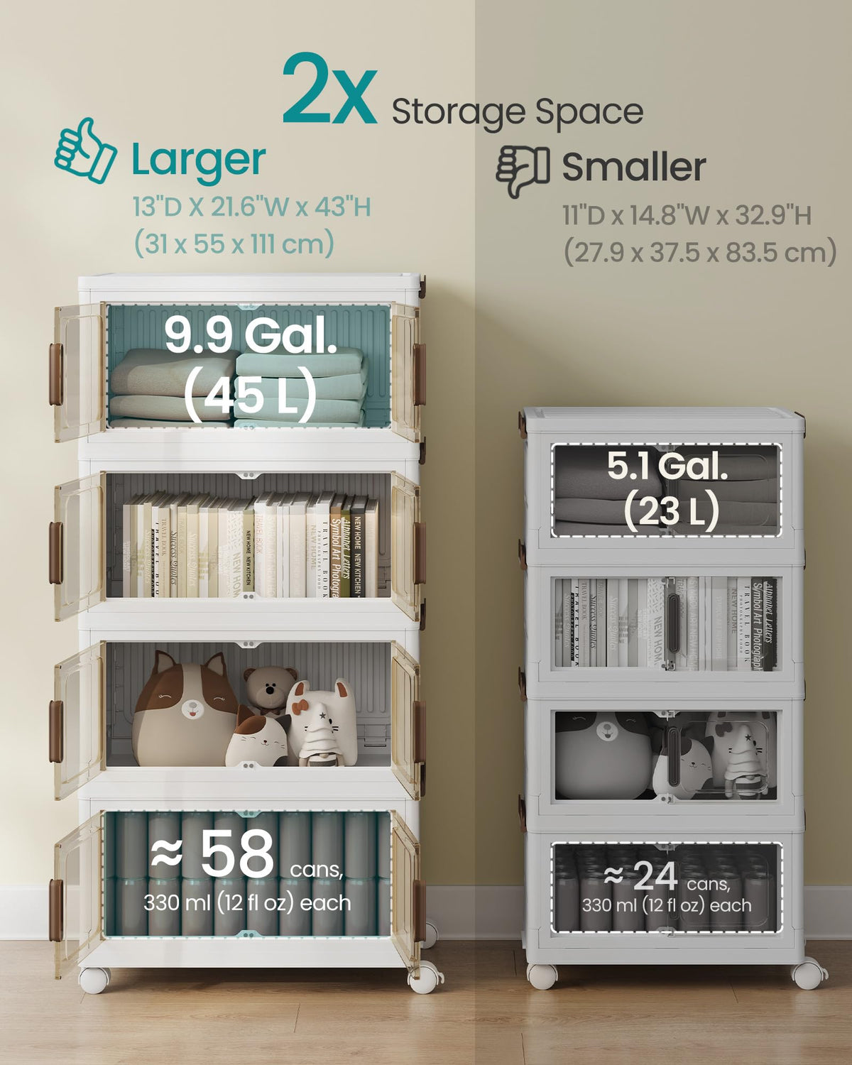 48QT Stackable Storage Bins with Lid B265316