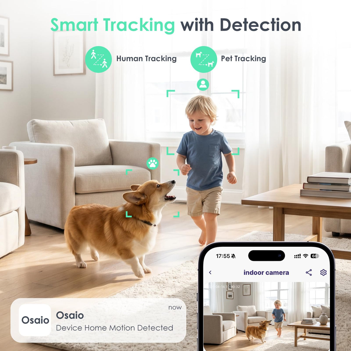 2K Indoor Camera with Motion Tracking T9943