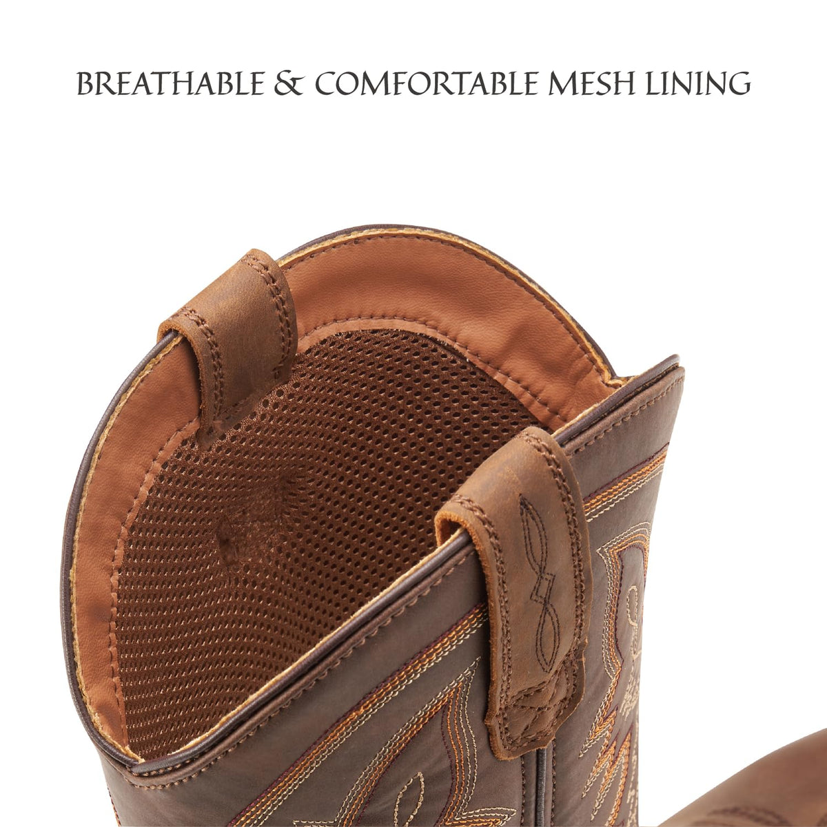 Western Cowboy Boots Square Toe with Embroidery T7547
