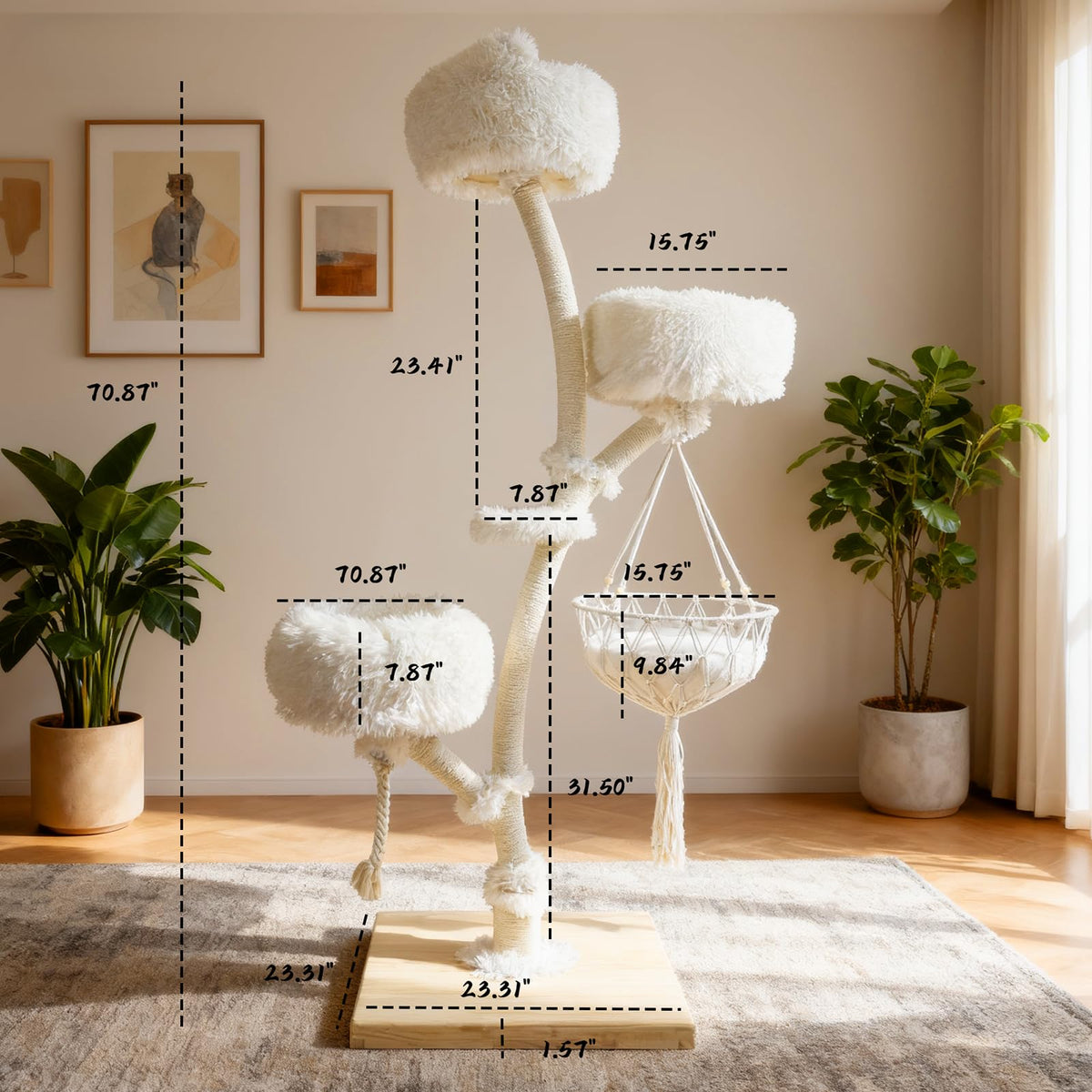 Solid Wooden Cat Tree Q5670