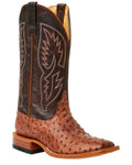 Cognac Ostrich Print Tall Western Boots G10001