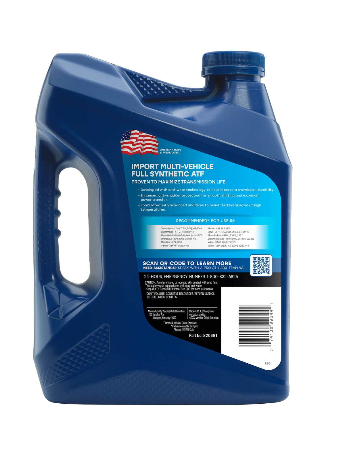 Full Synthetic Automatic Transmission Fluid 1 GA Case of 3 A29672