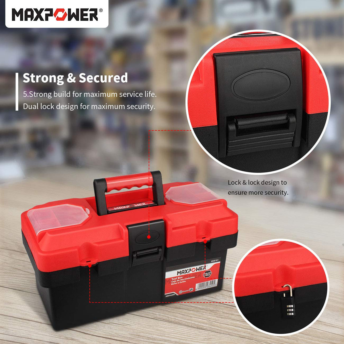 Small Plastic Tool Box with Handle J190148