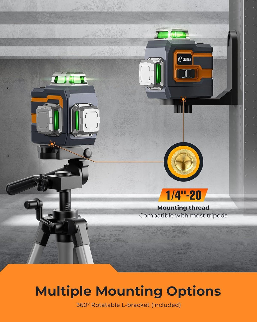 Green 3x360° Self Leveling Laser Level H573