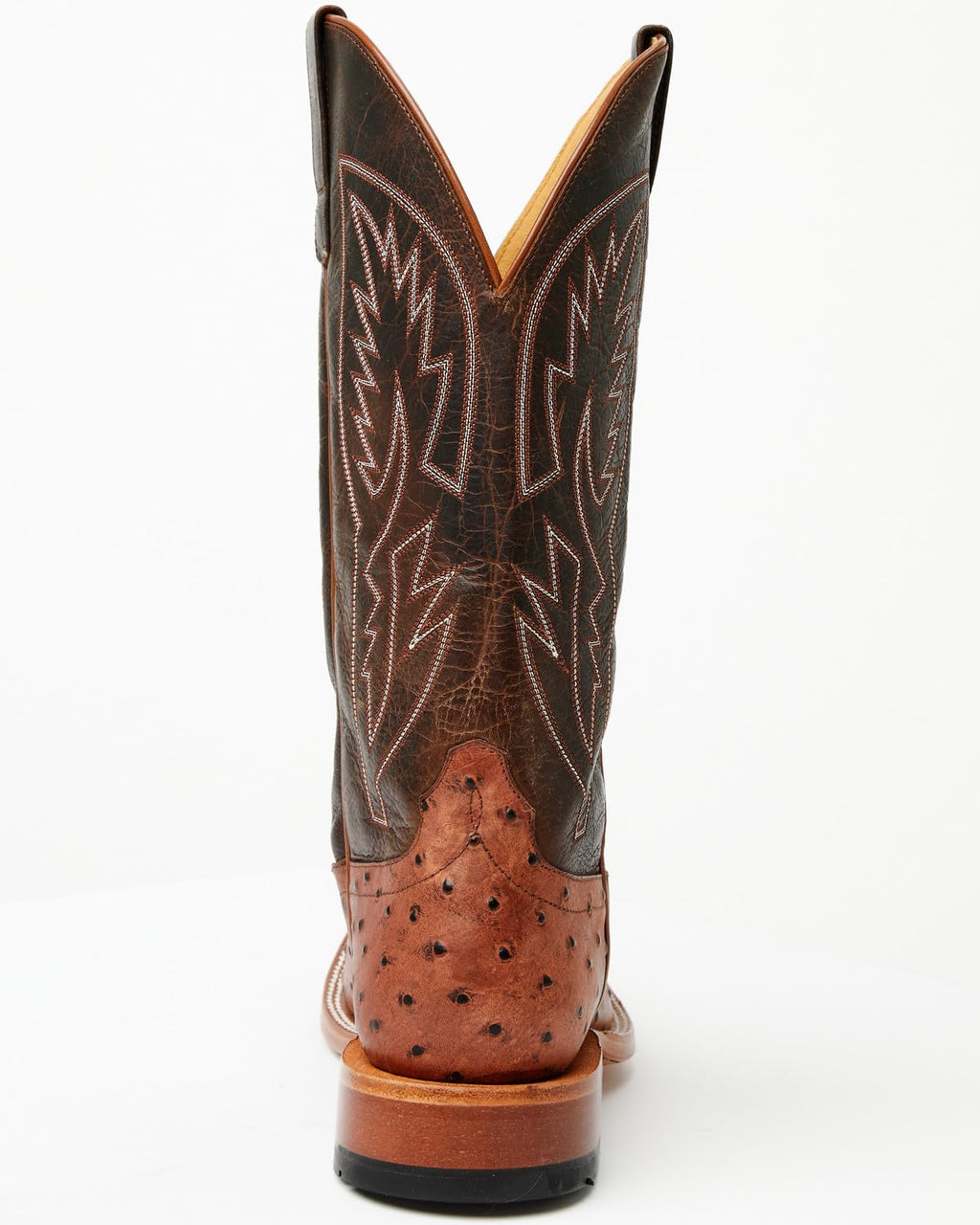 Cognac Ostrich Print Tall Western Boots G10001