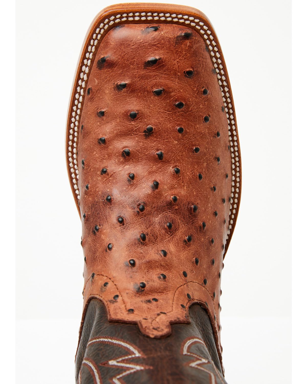 Cognac Ostrich Print Tall Western Boots G10001