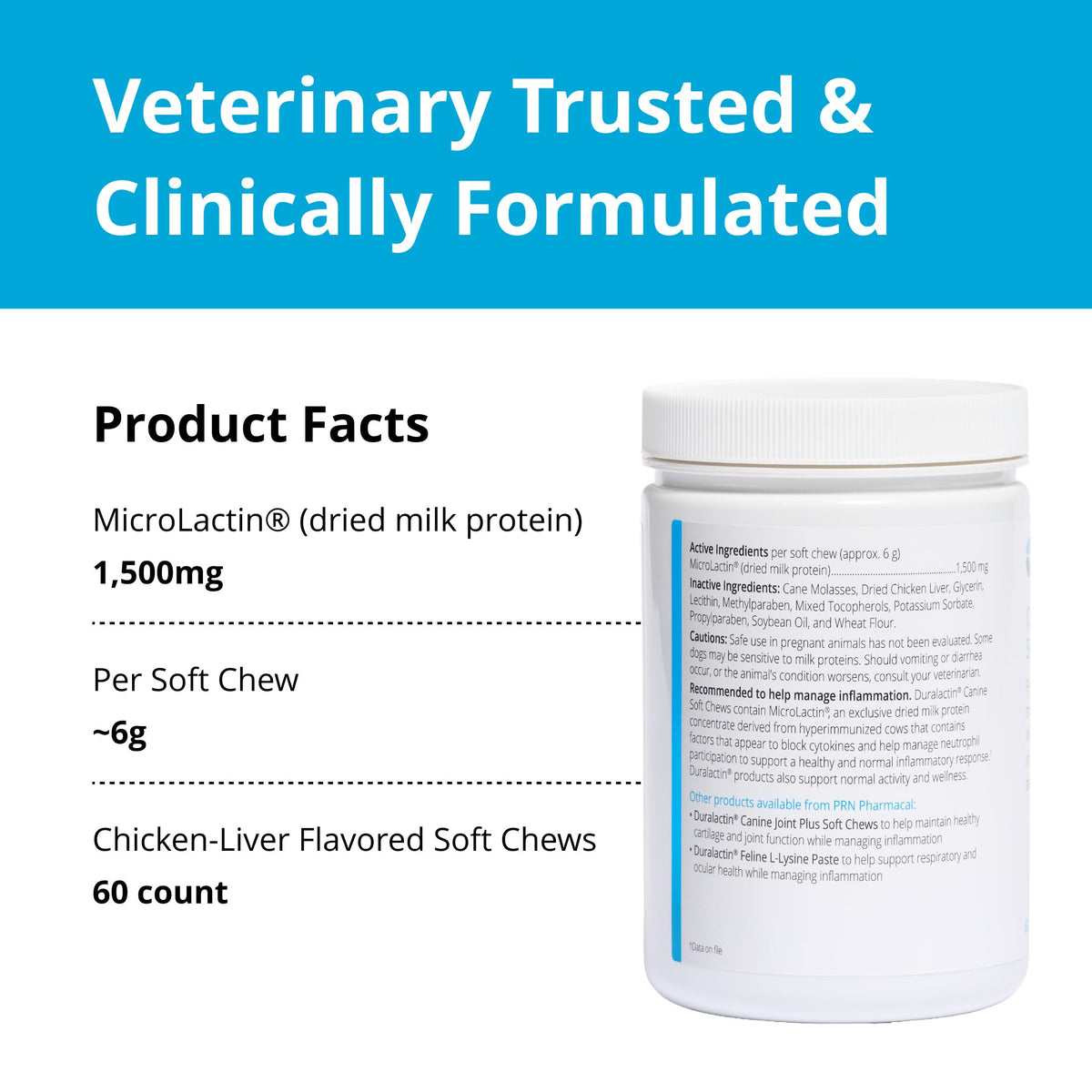 Duralactin Canine Soft Chews 60 Count E886