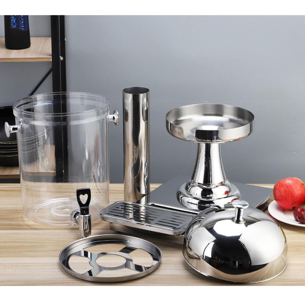 Stainless Steel Beverage Dispenser with Stand 24L H269802
