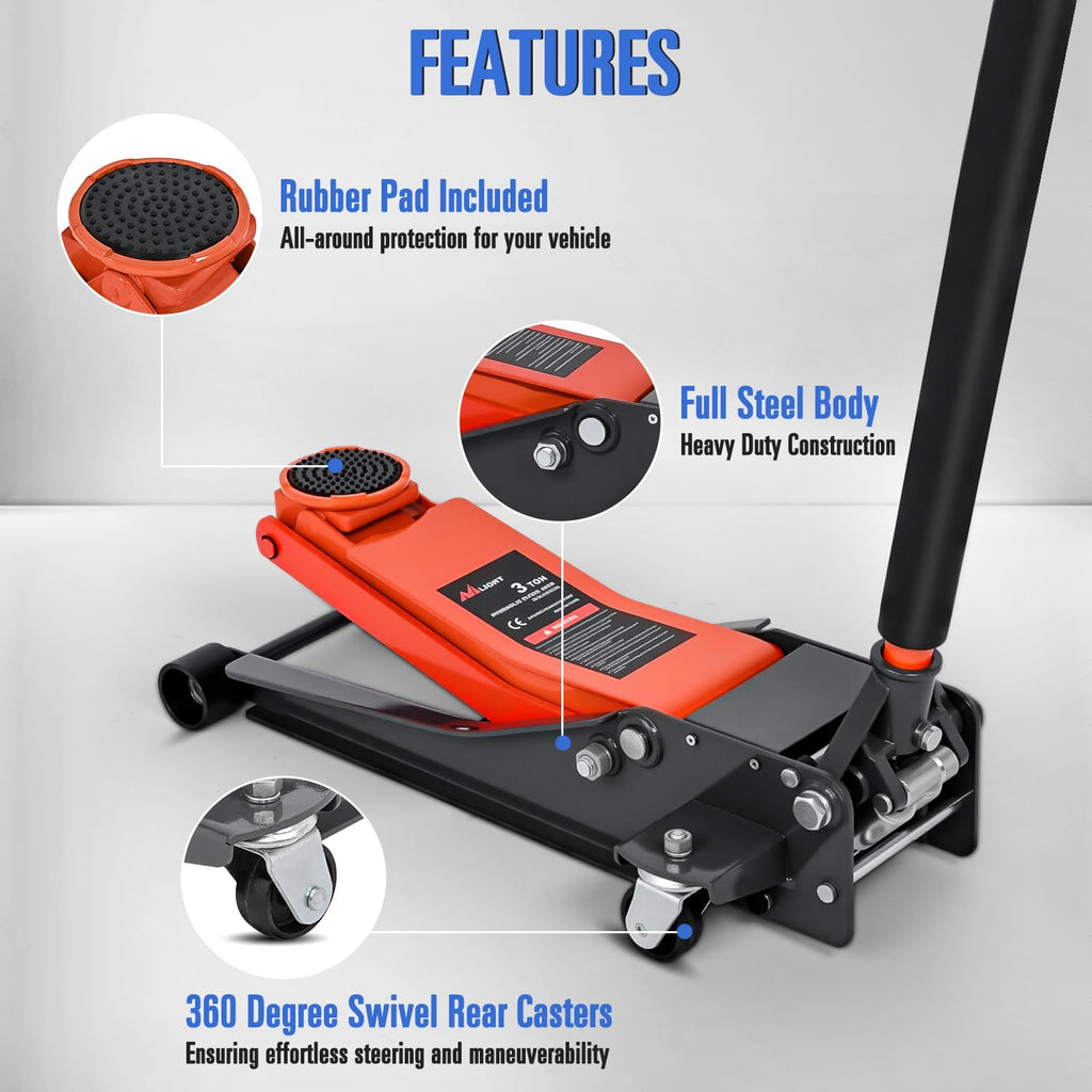 3 Ton Low Profile Hydraulic Floor Jack F567575