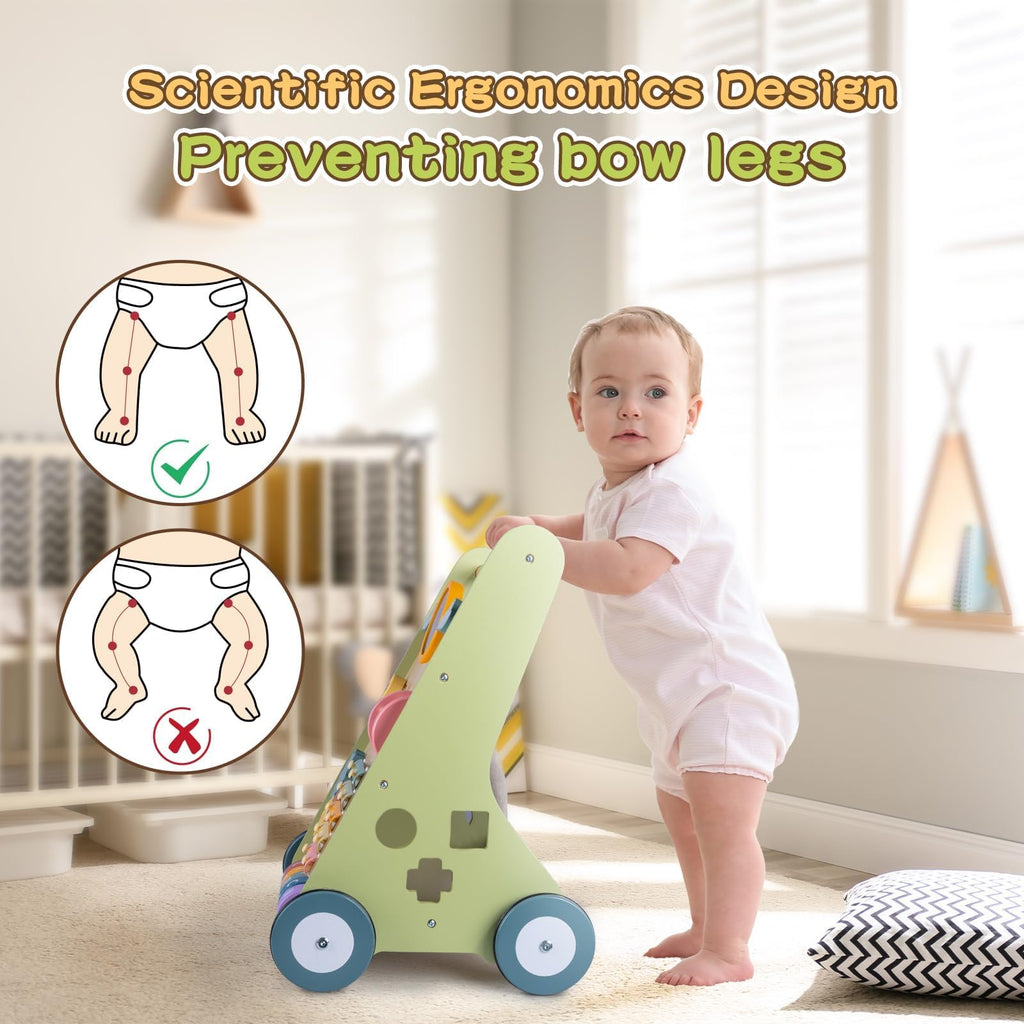 Wooden Baby Walker with Wheels P7779