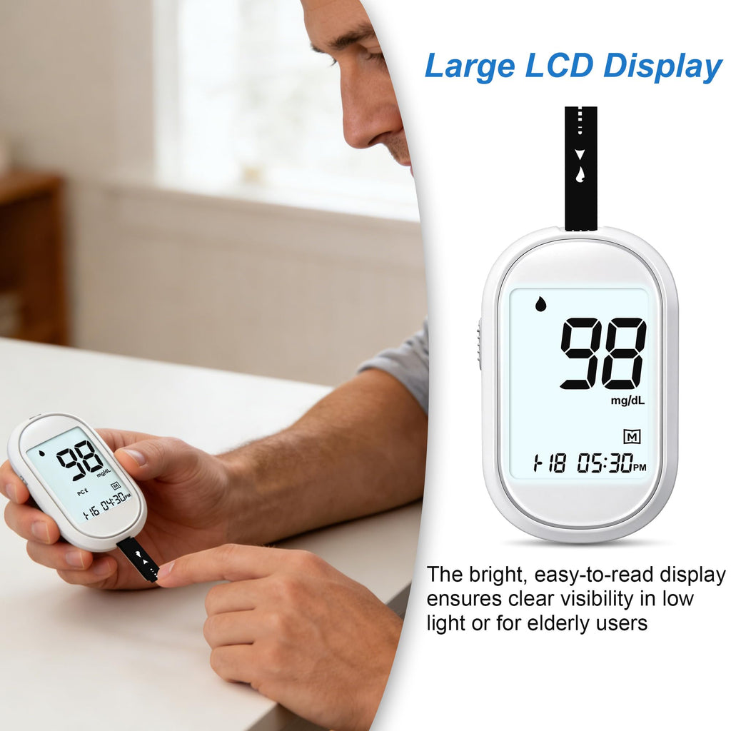 Glucose Monitor Kit with 100 Test Strips & Lancets O756685